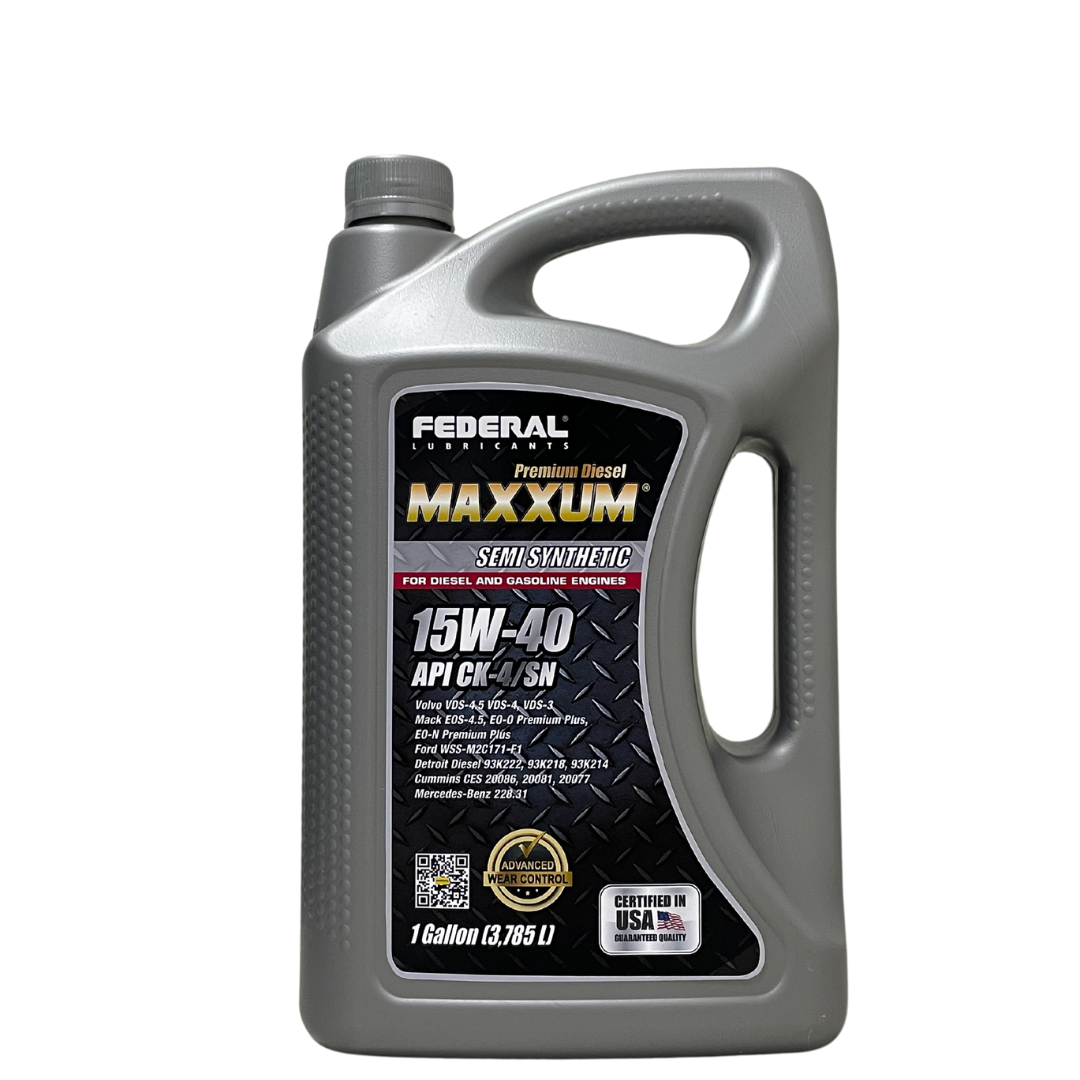 FEDERAL MAXXUM SYNTHETIC BLEND 15W40 CK-4 CAJA 3X1 GL 