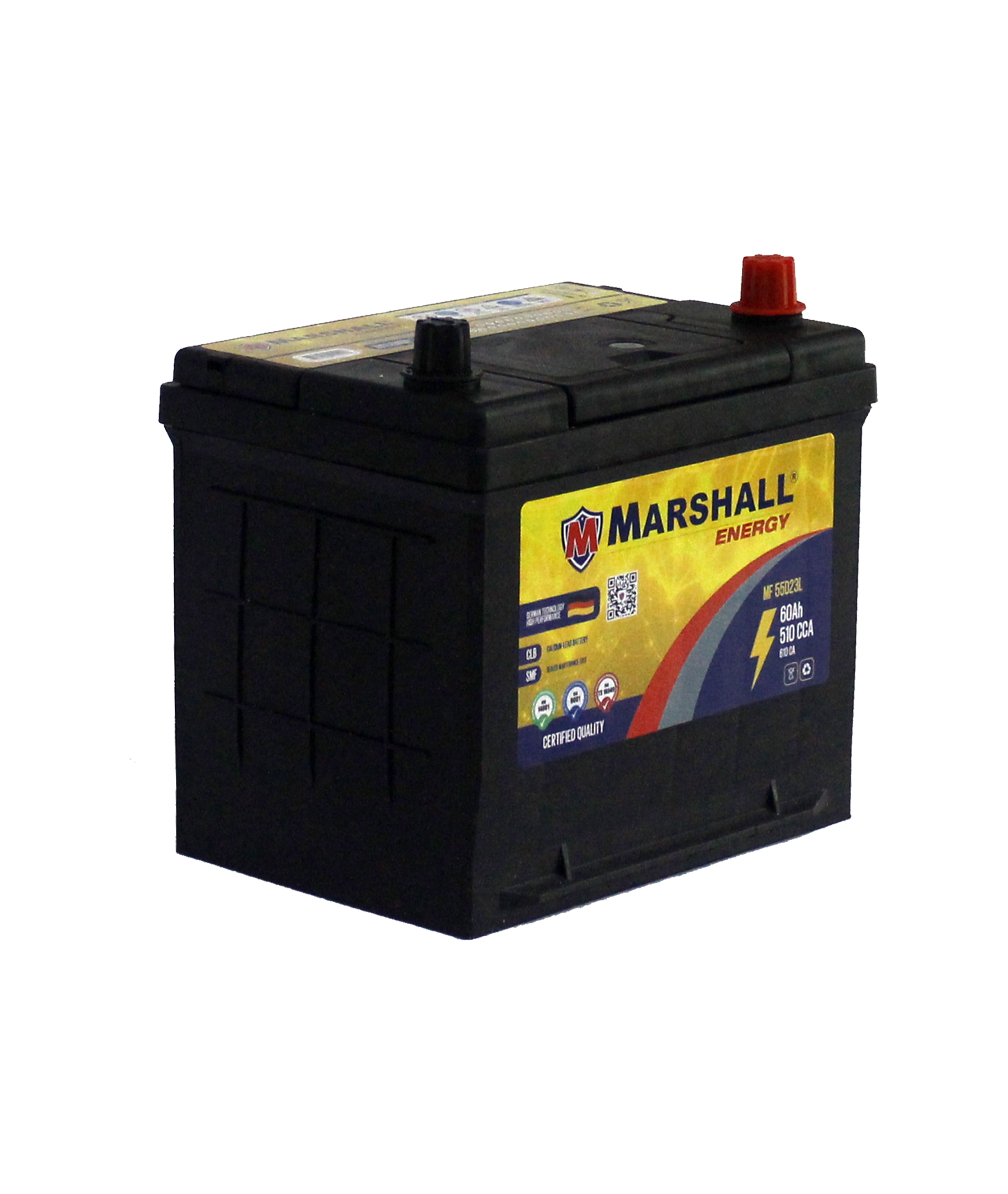 BATERIA MF55D23L 60 Ah, 510 CCA - CLASE 8, UN 2794
