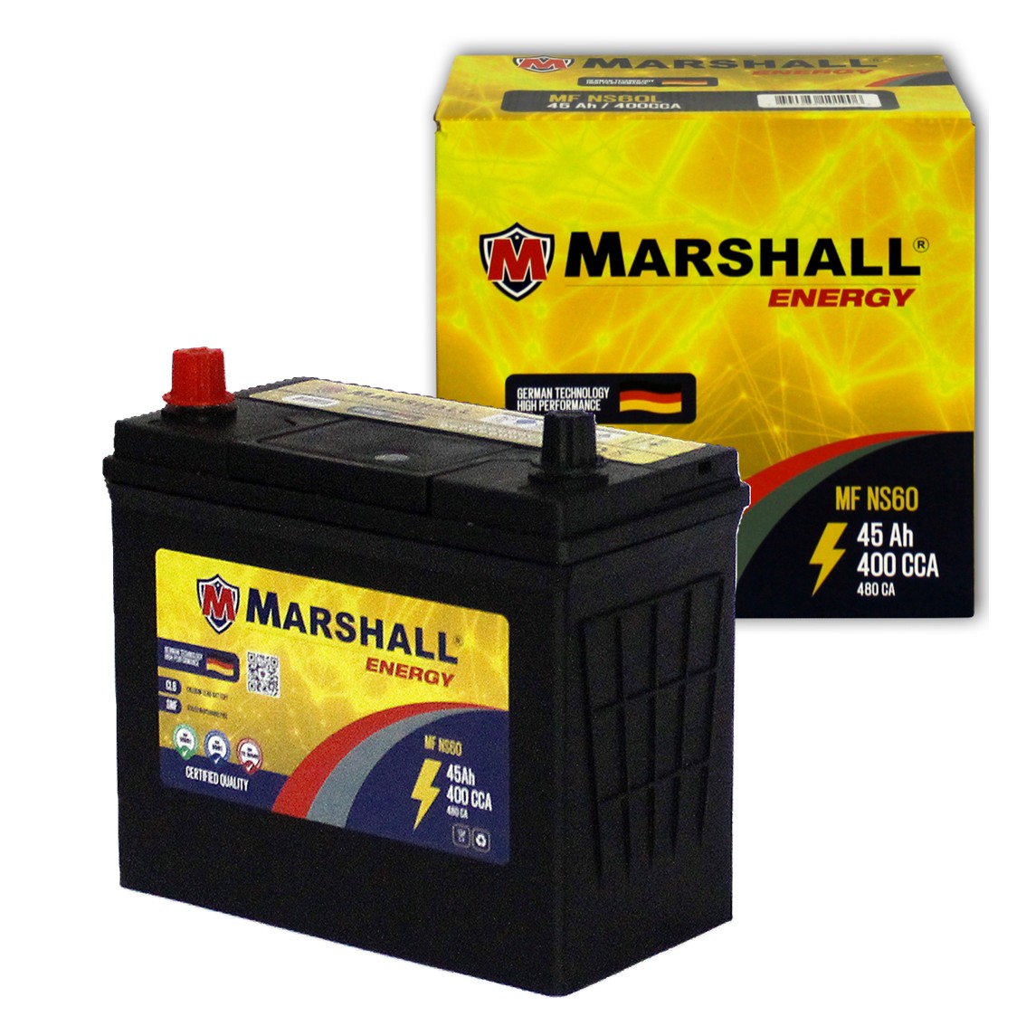BATERIA MFNS60 45 Ah, 400 CCA - CLASE 8, UN 2794