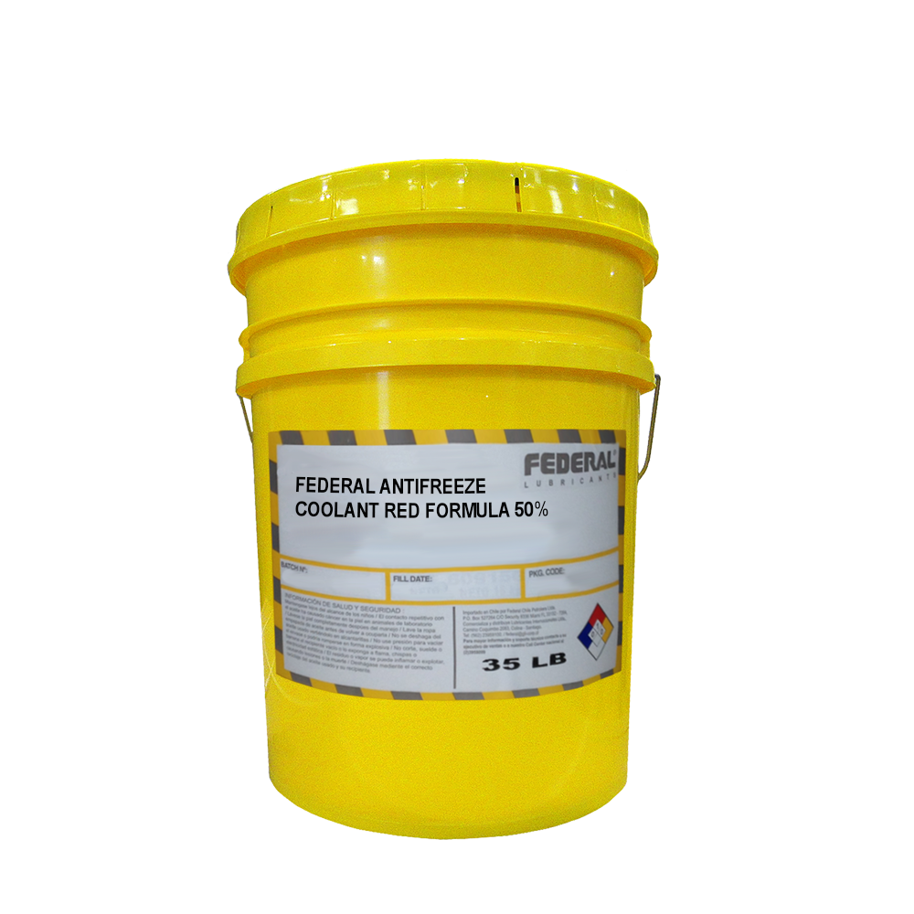 FEDERAL ANTIFREEZE COOLANT RED FORMULA 50% BALDE 1X5 GL