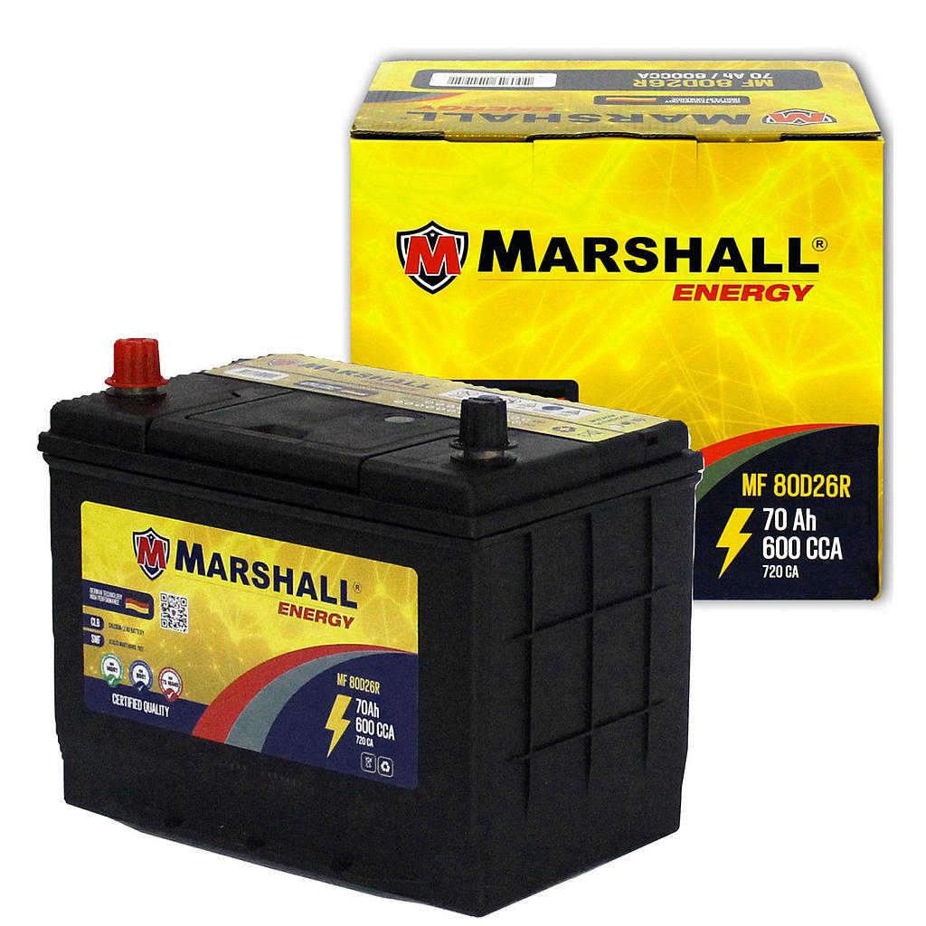 BATERIA MF80D26R 70 Ah, 600 CCA - CLASE 8, UN 2794