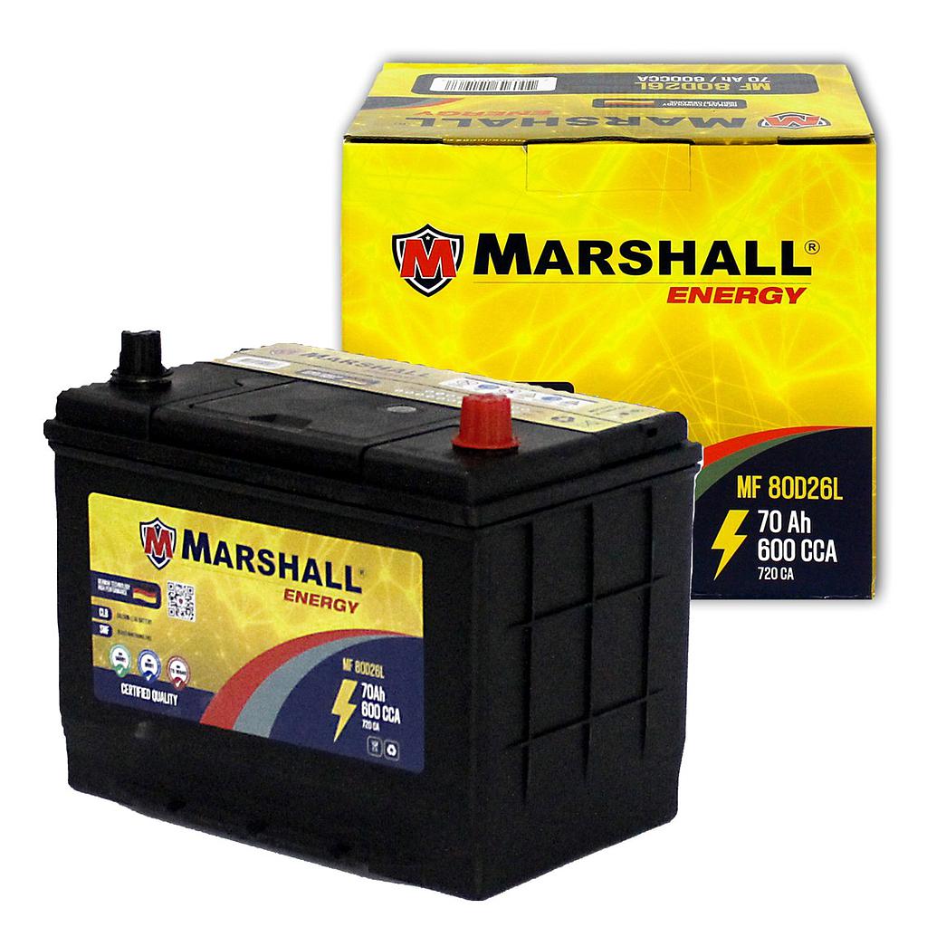 BATERIA MF80D26L 70 Ah, 600 CCA - CLASE 8, UN 2794