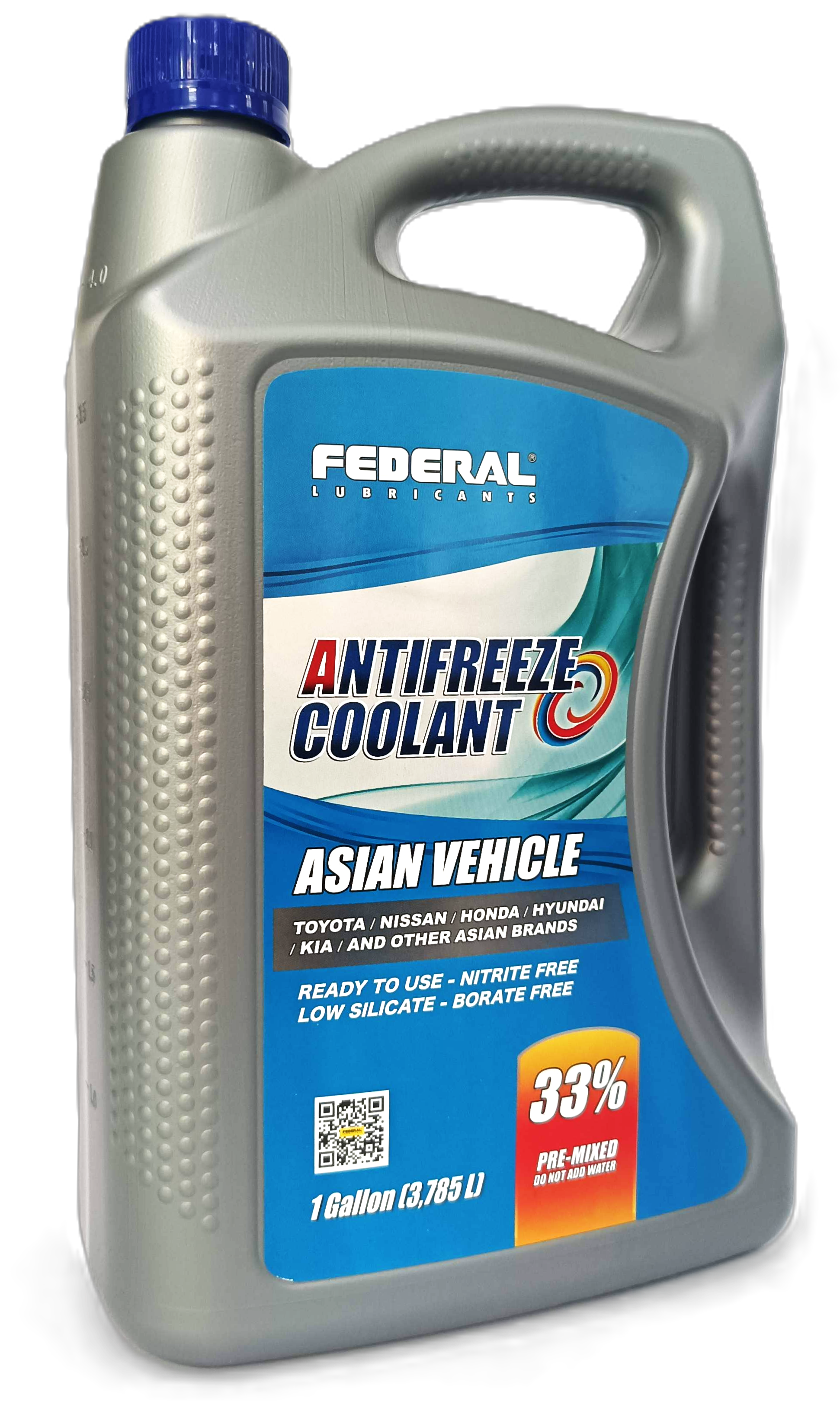 FEDERAL ANTIFREEZE COOLANT BLUE FORMULA 33% CAJA 3X1 GL