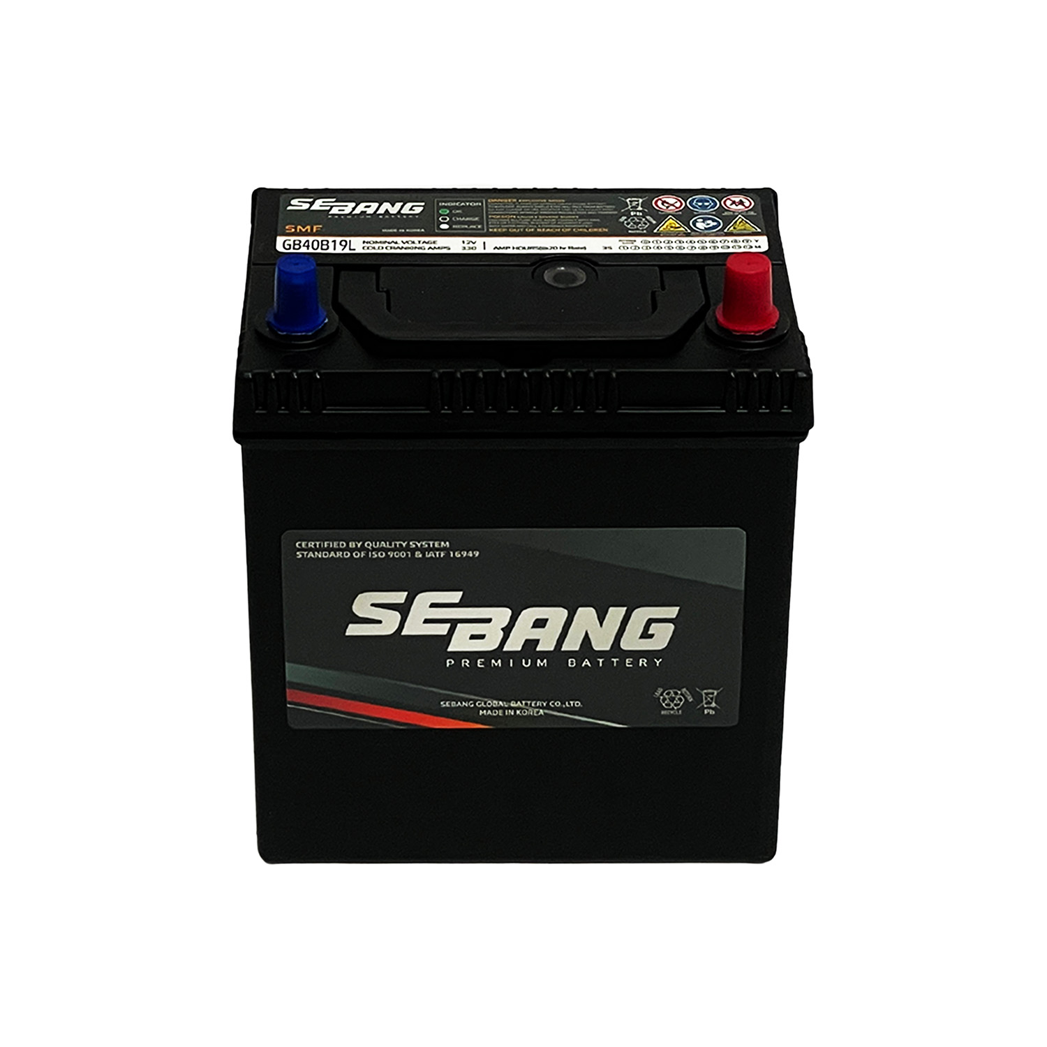 SEBANG GB40B19L CLASE 8 UN2794-35 Ah 330 CCA