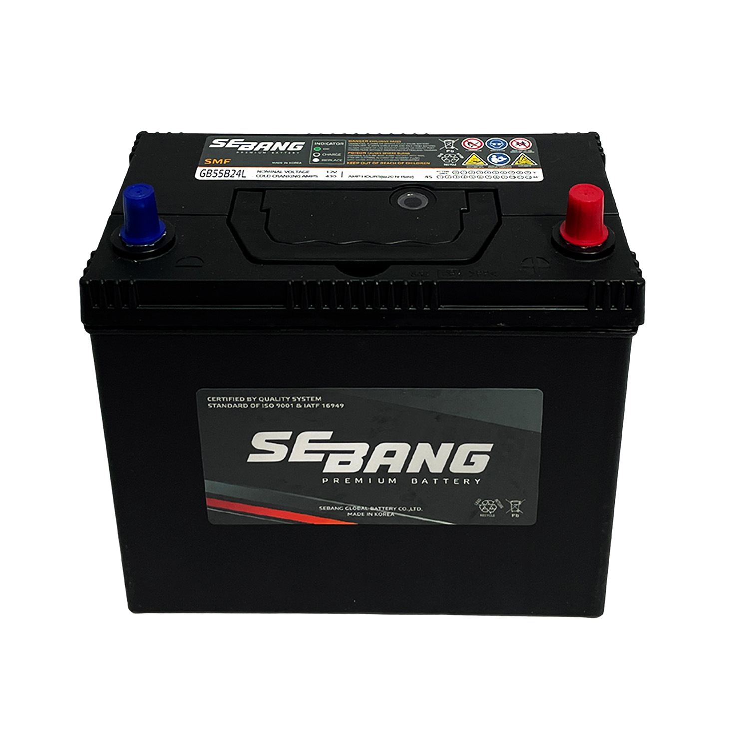 SEBANG GB55B24L CLASE 8 UN2794-45Ah 430CCA