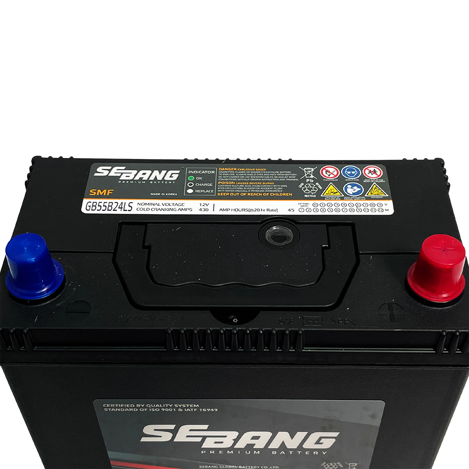 SEBANG GB55B24LS CLASE 8 UN2794-45Ah 430CCA
