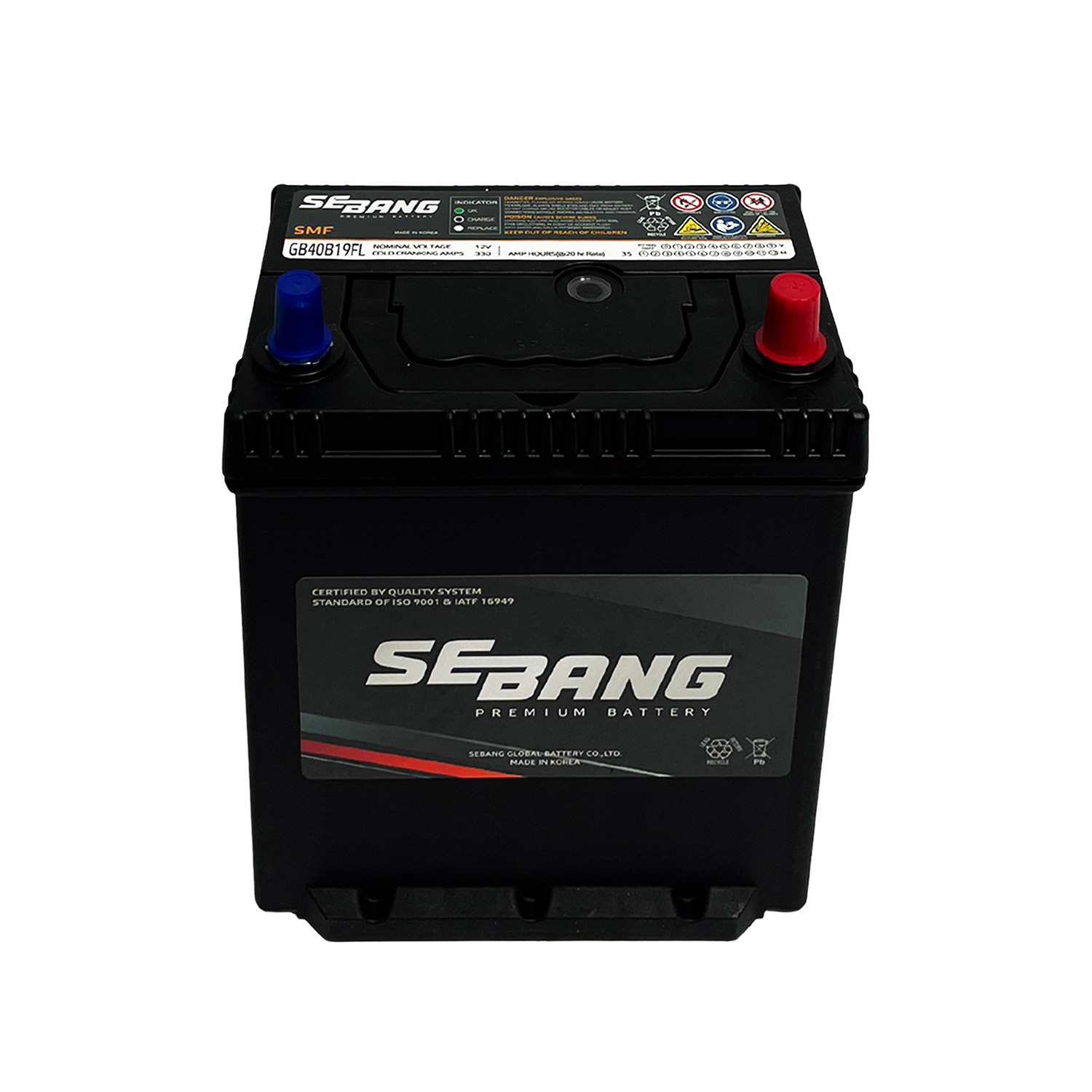 SEBANG GB40B19FL CLASE 8 UN2794-35 Ah 330 CCA