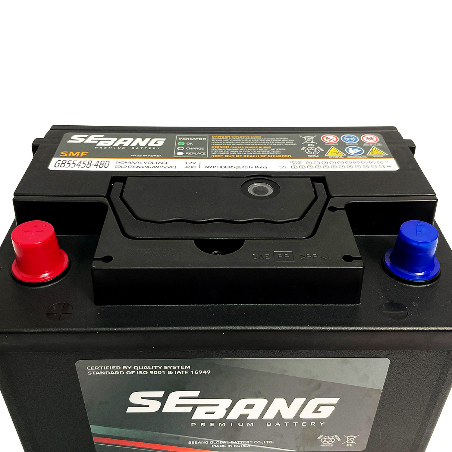 SEBANG GB55458-480 CLASE 8 UN2794-55Ah 480CCA