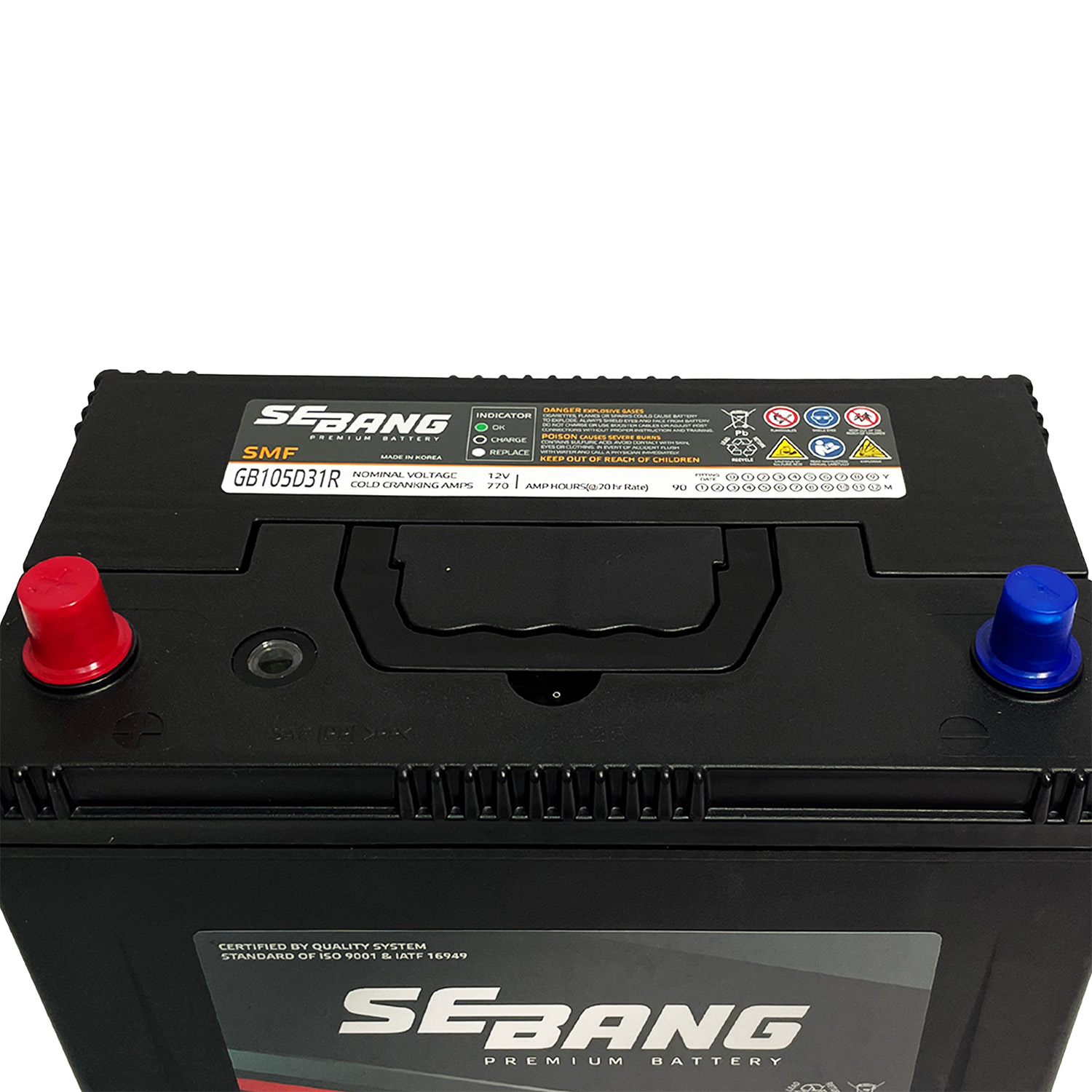 SEBANG GB105D31R CLASE 8 UN2794-90Ah 770CCA