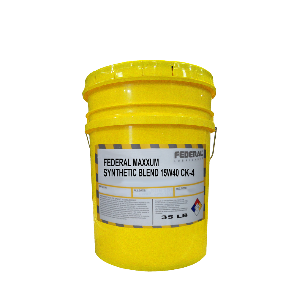 FEDERAL MAXXUM SYNTHETIC BLEND 15W40 CK-4 BALDE 1X5 GL