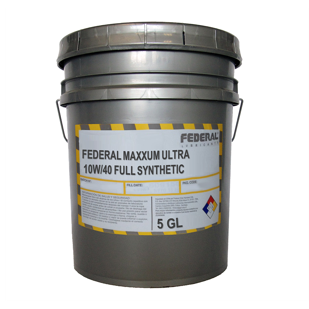 FEDERAL MAXXUM ULTRA 10W40 FULL SYNTHETIC BALDE 1X5 GL