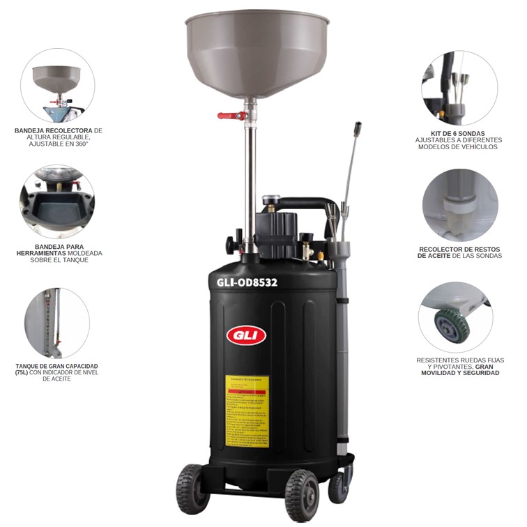 OD8532 RECOGEDOR ACEITE GRAVEDAD Y SUCCION