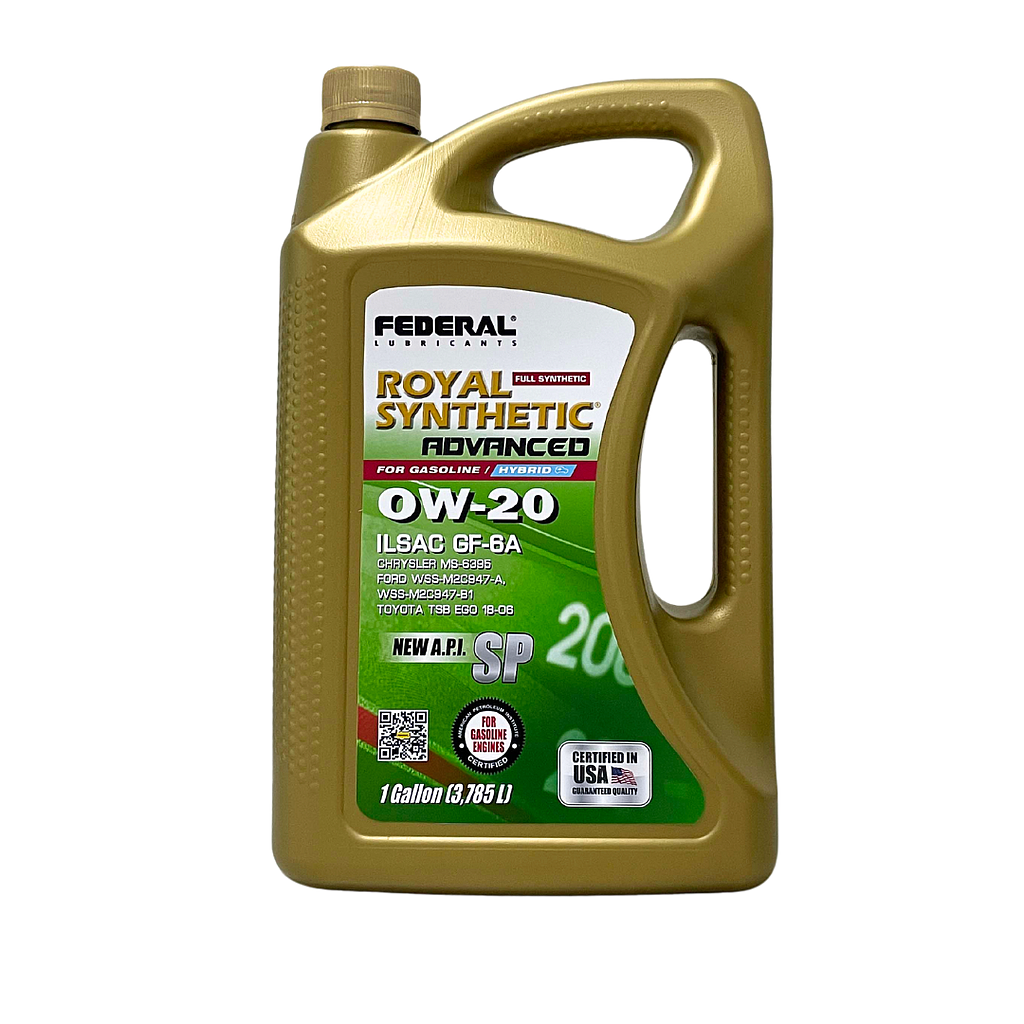 FEDERAL ROYAL SYNTHETIC ADVANCED 0W20 CAJA 3X1 GL