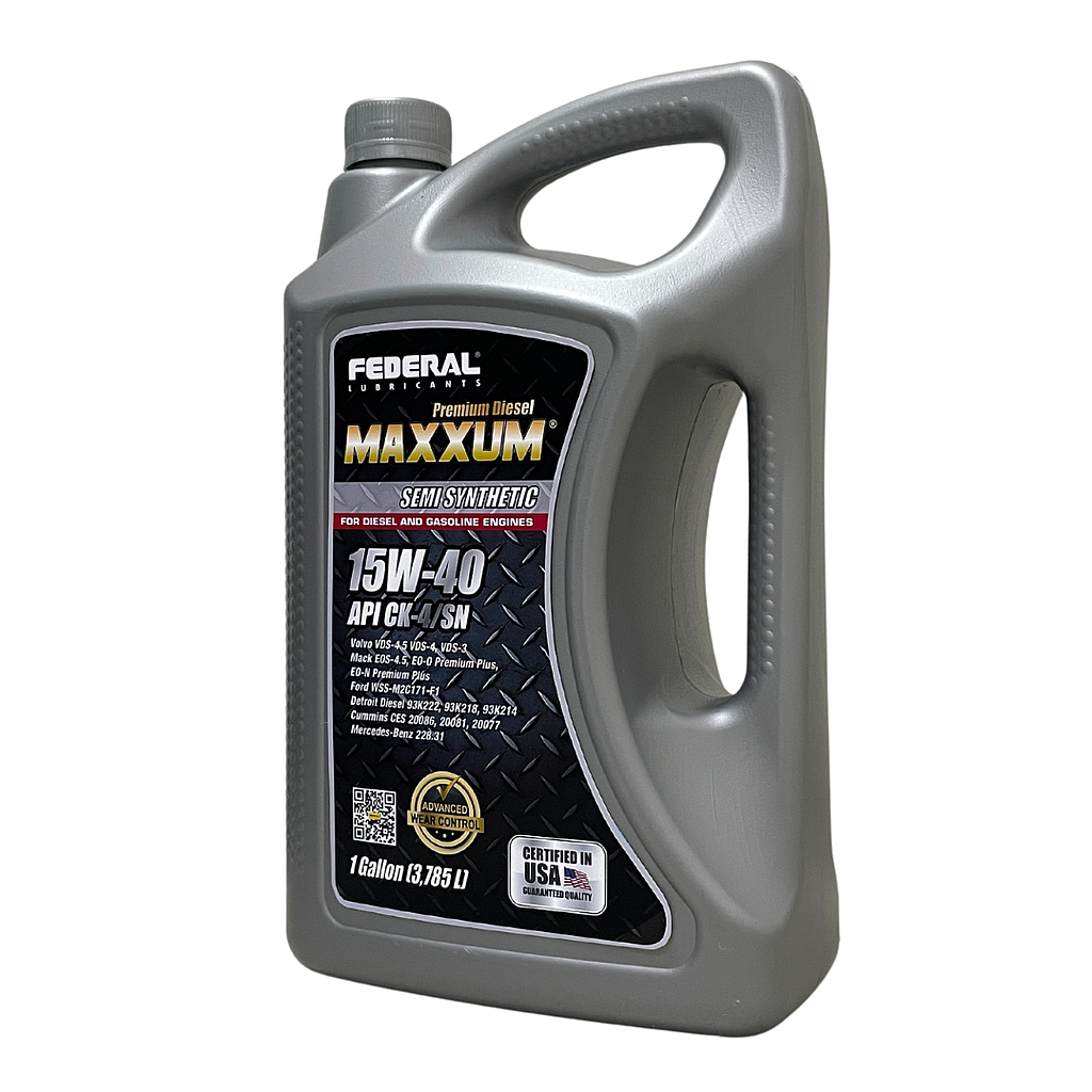 FEDERAL MAXXUM SYNTHETIC BLEND 15W40 CK-4 CAJA 3X1 GL 