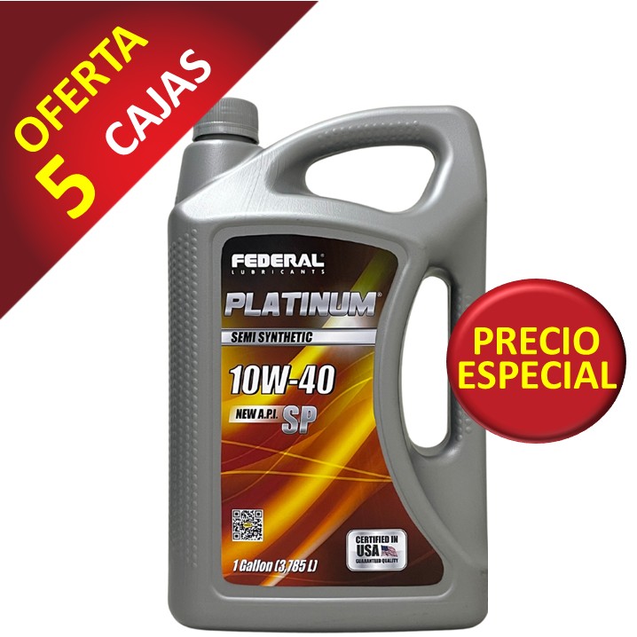 Promo 5 Cajas (3X1GL) FEDERAL PLATINUM 10W40 SP  (copiar)