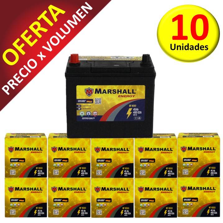 PROMOx10 BAT. MFNS60 CLASE 8,UN 2794 / 45 Ah 400 CCA