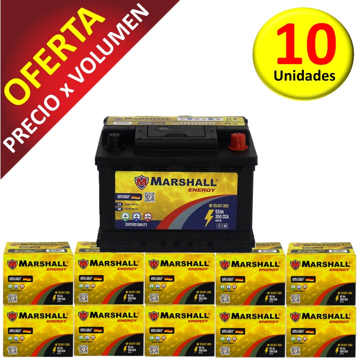 PROMOx10 BAT. MF55457-350 CLASE 8, UN 2794 - 55 Ah, 350 CCA