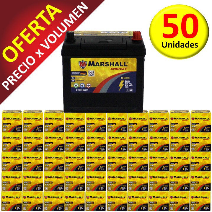 PROMOx50 BATERIA MF55D23L CLASE 8, UN 2794-60 Ah, 510 CCA