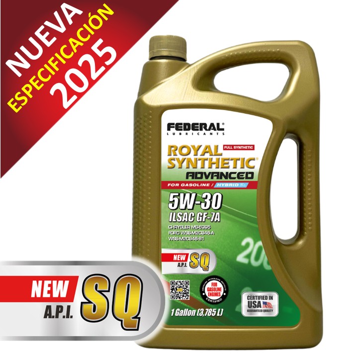  FEDERAL ROYAL SYNTHETIC ADVANCED 5W30 SQ CAJA 3X1 GL
