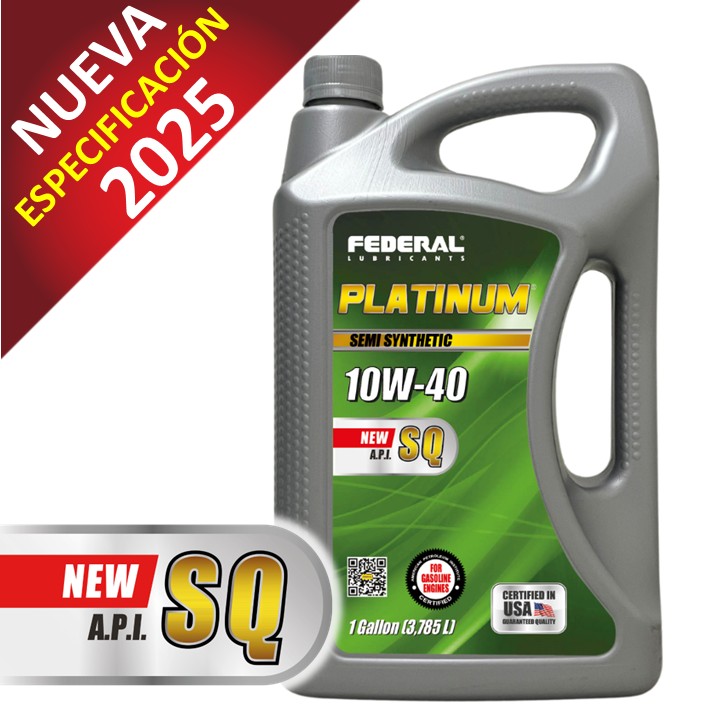  FEDERAL PLATINUM 10W40 SYNTHETIC BLEND SQ CAJA 3X1 GL