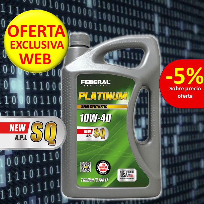  FEDERAL PLATINUM 10W40 SYNTHETIC BLEND SQ CAJA 3X1 GL