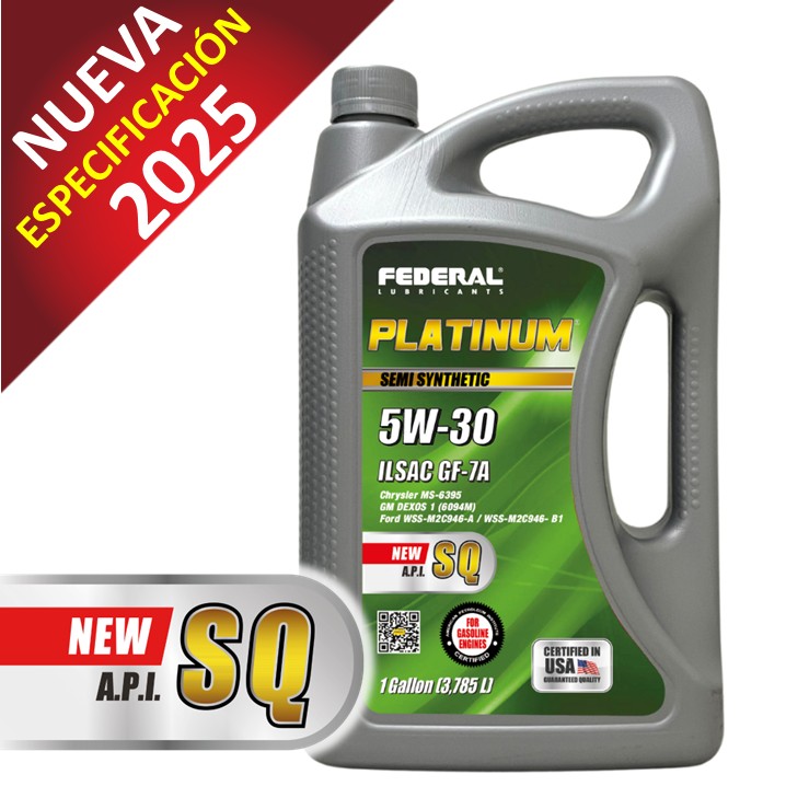 FEDERAL PLATINUM 5W30 SYNTHETIC BLEND SQ CAJA 3X1 GL
