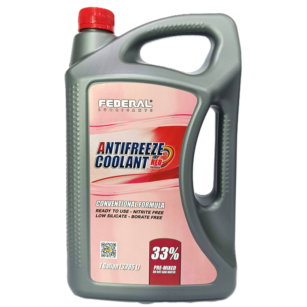 FEDERAL ANTIFREEZE COOLANT RED FORMULA 33% CAJA 3X1 GL