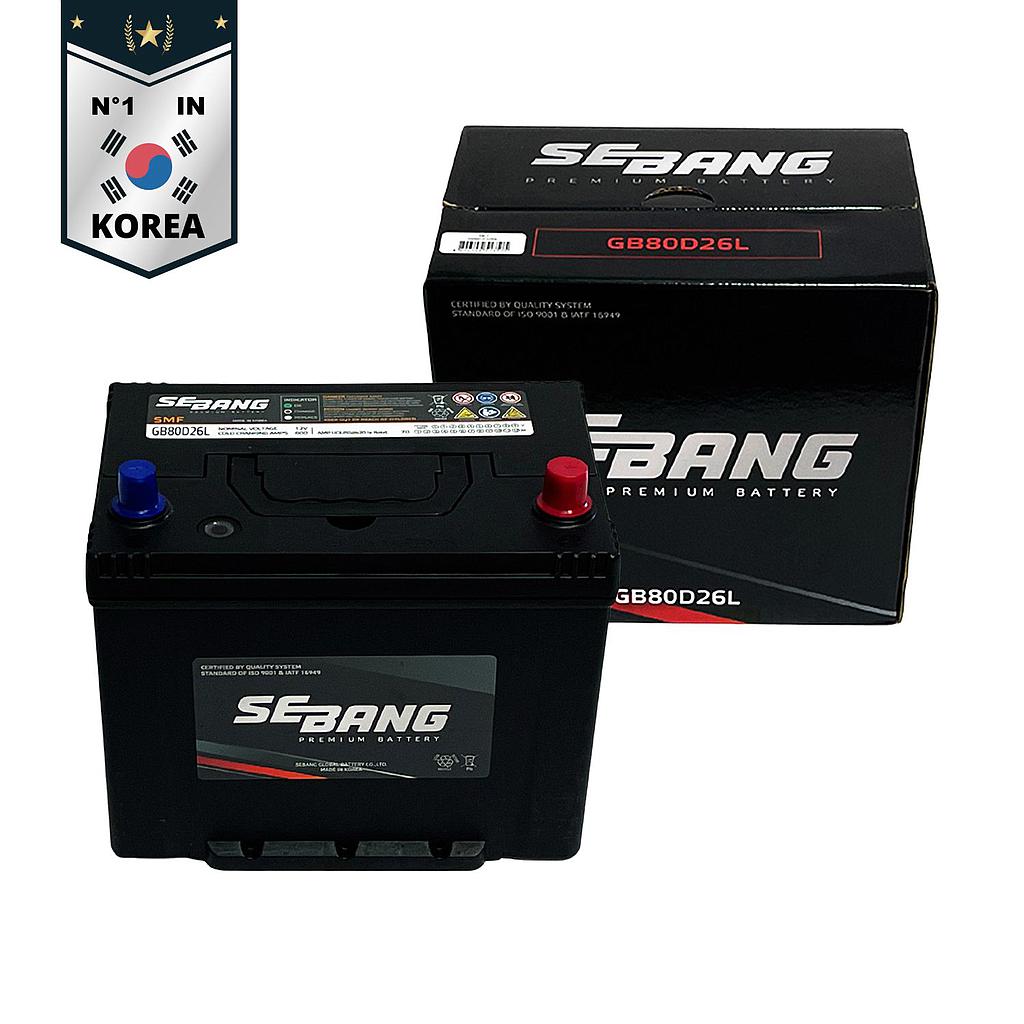 SEBANG GB80D26L CLASE 8 UN2794-70Ah 600CCA