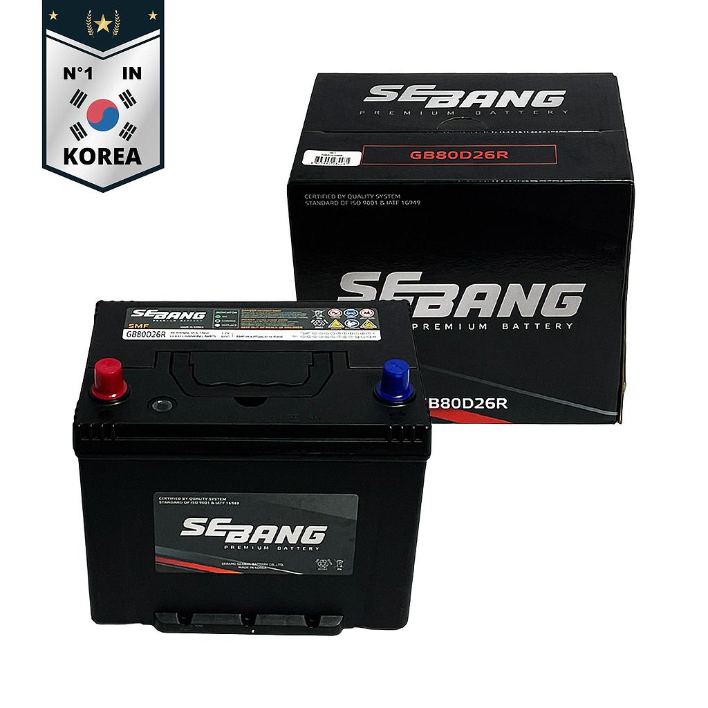 SEBANG GB80D26R CLASE 8 UN2794-70Ah 600CCA